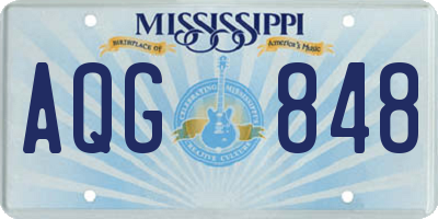 MS license plate AQG848
