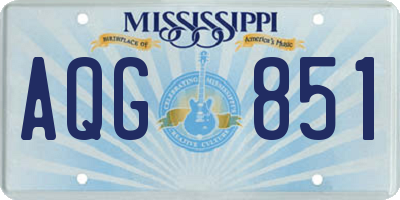 MS license plate AQG851