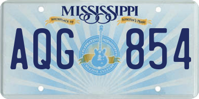 MS license plate AQG854