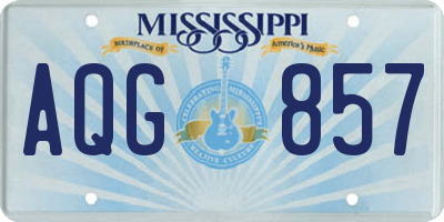 MS license plate AQG857