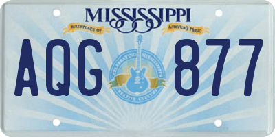 MS license plate AQG877
