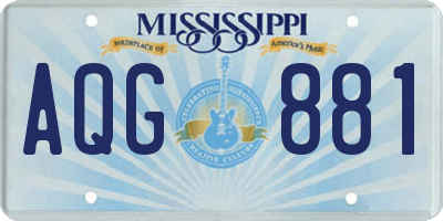 MS license plate AQG881