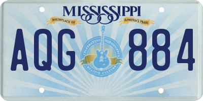 MS license plate AQG884
