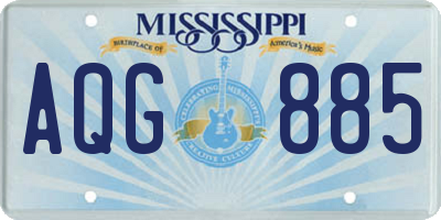 MS license plate AQG885
