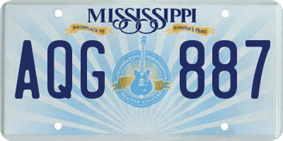 MS license plate AQG887