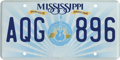 MS license plate AQG896