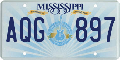 MS license plate AQG897