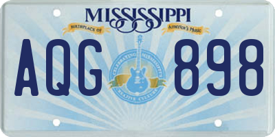 MS license plate AQG898