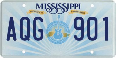 MS license plate AQG901