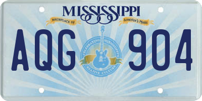 MS license plate AQG904