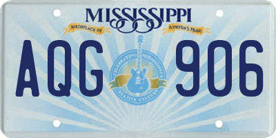 MS license plate AQG906