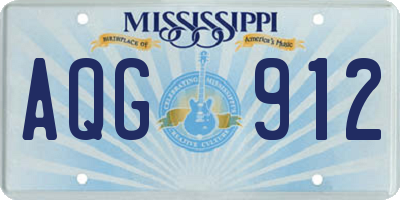 MS license plate AQG912