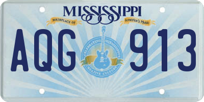 MS license plate AQG913
