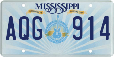 MS license plate AQG914
