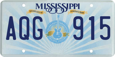 MS license plate AQG915