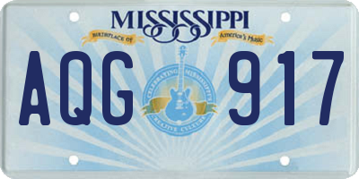 MS license plate AQG917