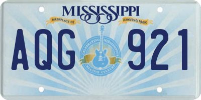 MS license plate AQG921