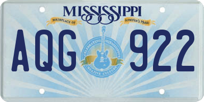 MS license plate AQG922