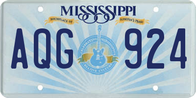 MS license plate AQG924