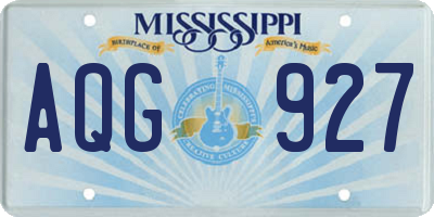 MS license plate AQG927