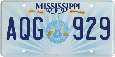 MS license plate AQG929