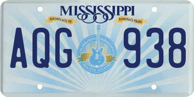MS license plate AQG938