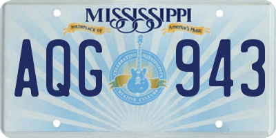 MS license plate AQG943