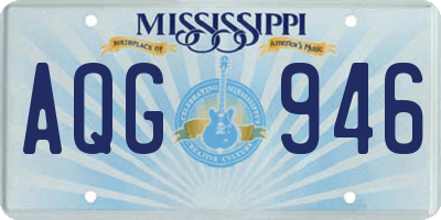 MS license plate AQG946