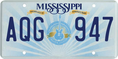 MS license plate AQG947