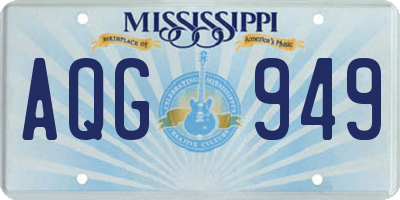 MS license plate AQG949