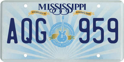 MS license plate AQG959