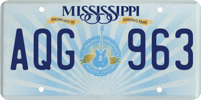 MS license plate AQG963