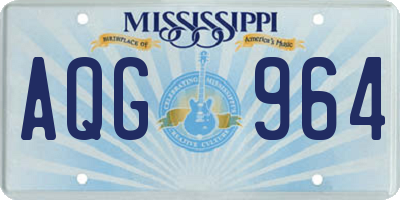 MS license plate AQG964