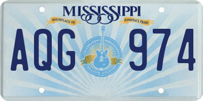 MS license plate AQG974