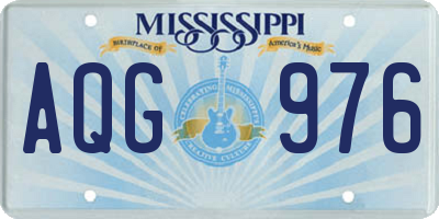 MS license plate AQG976