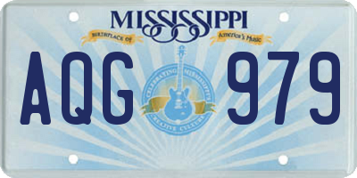 MS license plate AQG979