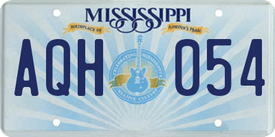MS license plate AQH054