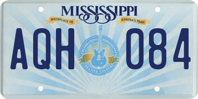 MS license plate AQH084