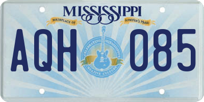 MS license plate AQH085