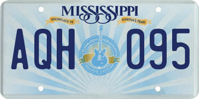 MS license plate AQH095