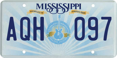 MS license plate AQH097