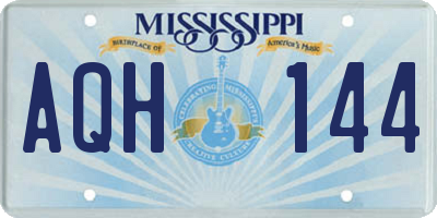 MS license plate AQH144