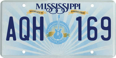 MS license plate AQH169