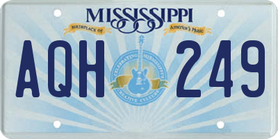 MS license plate AQH249