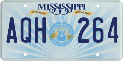 MS license plate AQH264