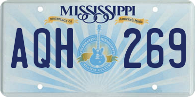 MS license plate AQH269