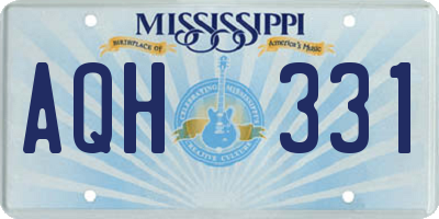 MS license plate AQH331