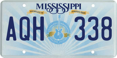 MS license plate AQH338