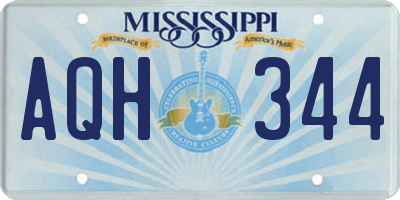 MS license plate AQH344