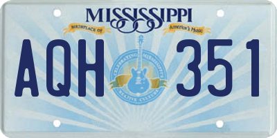MS license plate AQH351